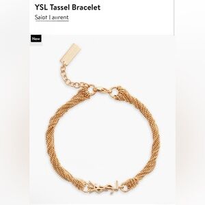 Yves Saint Laurent Gold Tassel Bracelet